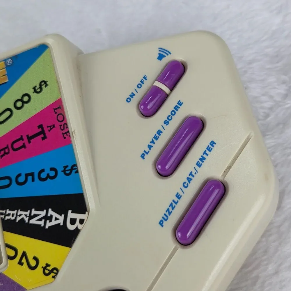 Vtg 1995 Tiger Electronics Wheel Of Fortune Handheld Game w/Cartridge Tested
